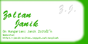 zoltan janik business card